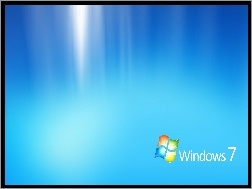 Windows 7, Tło, Świetliste, Niebieskie, Logo
